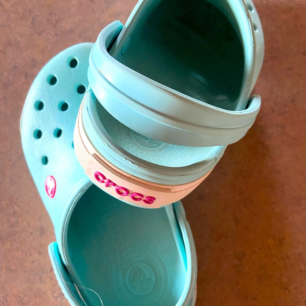 Kids size 2 CROCS slightly worn